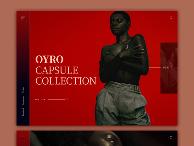 OYRO capsule collection portfolio fashiondesign illustration illustrator inspirational landing page portfolio ui design web design