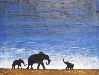baby elephants , cute, welcome home abstract africa african elephant animal art baby animals baby elephant cute elephant elephant original painting wall art