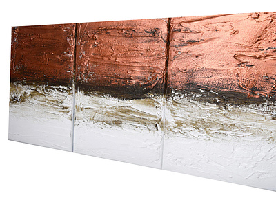 copper tones painting , in acrylic impasto effects 3 panel abstract acrylic contemporary art copper decor original painting triptych wall art wall canvas
