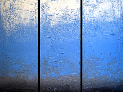 Ice Blue Triptych Painting impasto effect for home and office contemporary decor home home and office painting triptych
