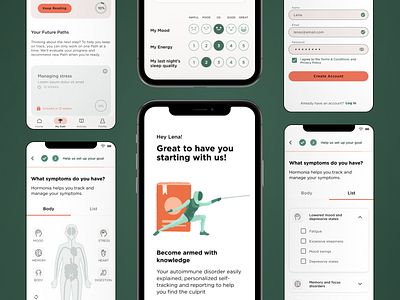 Hormonia app UI