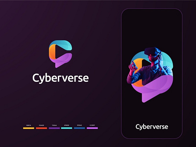 Cyberverse |  Virtual reality Logo |  C Letter logo