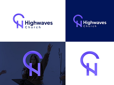 Highwaves worship logo for a Church brand identity design church logo corporate logo design graphic designer h logo highwaves letter h logo modern logo music logo religious logo wave logo waves worship worship logo xodio xodio