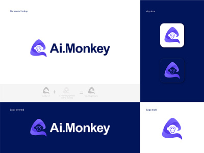 AI.Monkey | Artificial intelligence Logo a logo ai logo ai monekys artificial intelligence artificial logo brand identity design branding graphic designer letter a logo logo logo designer modern logo monkey logo tech logo technology logo xodio xodio