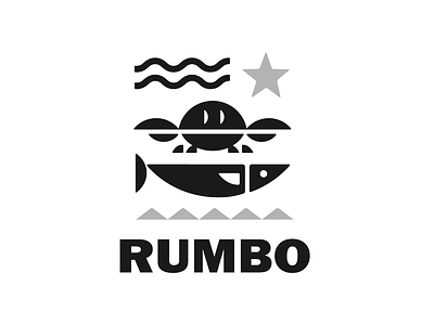 RUMBO branding crab dribbble icon illustration logo logos surfing wave