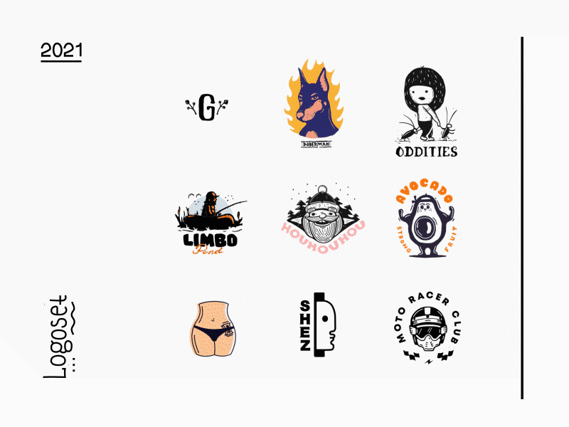 behance project animation art design dribbble icon illustration logo portrait сет