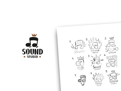 sound studio design icon logo logos note vector