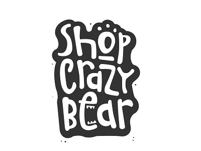 Shop crazy bear art bear logo crazy illustration logo vector