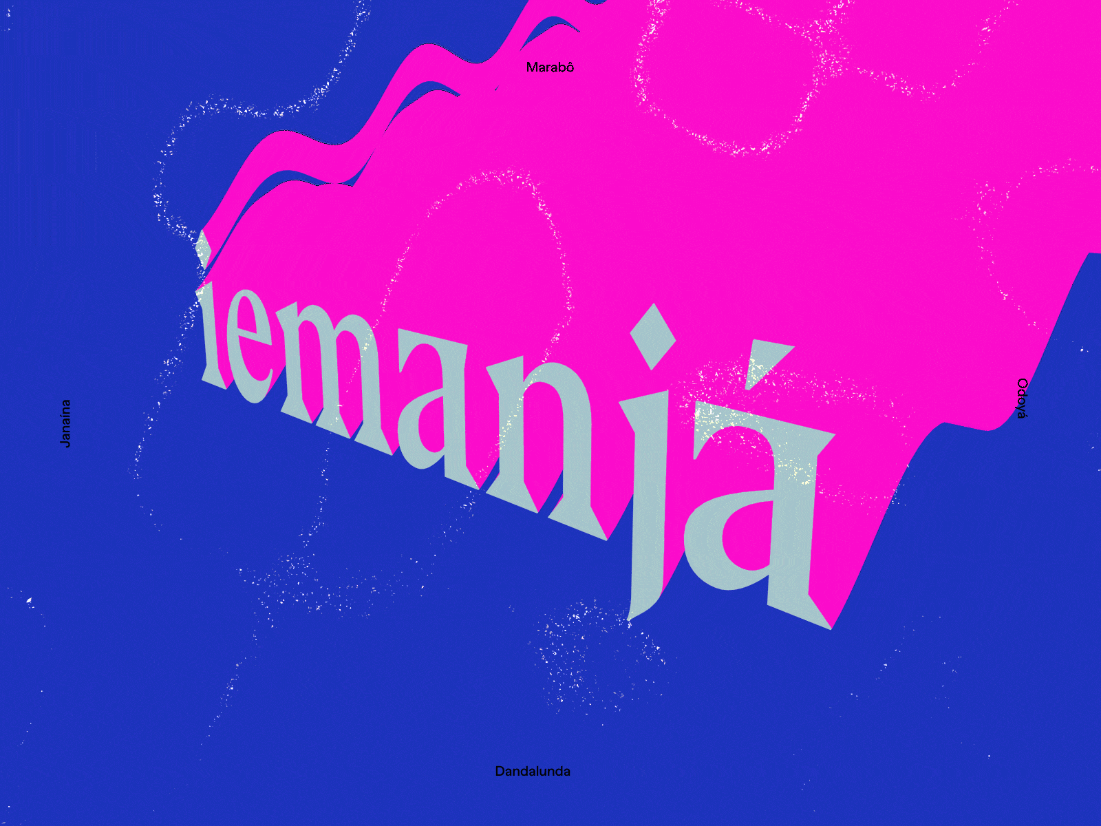 Iemanjá - the Ocean's Queen animatedgif animation gif motion motion graphics moving type poster typogaphy