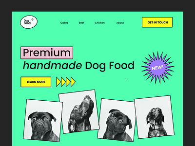 Premium handmade dog food/shot design