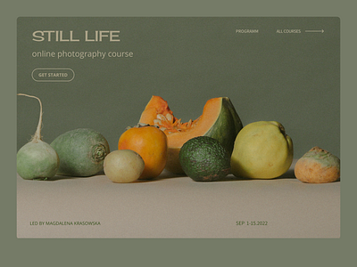 Still life graphic design typography