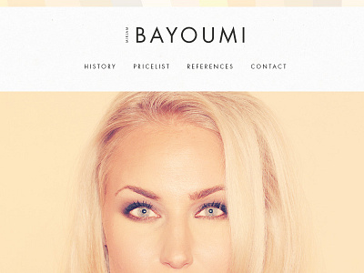Bayoumi website girl hair logotype photo salon