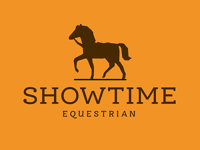 Showtime Equestrian creative design glauser horse logo logotype orange