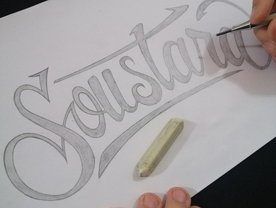 Soustara - Sketch hand drawn hand lettering handlettering handmade handmade font handmade type handmadefont letter lettering lettering art lettering artist lettering logo lettermark letterpress letters words