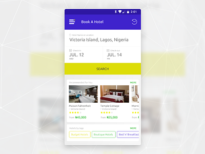 Progressive Web App Design for Hotel Booking site