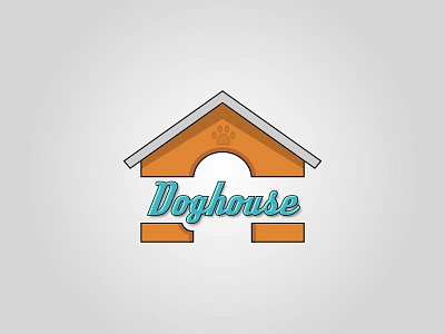 Doghouse Logo icon illustration logo sticker type