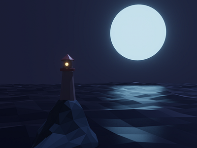 Lighthouse in Moonlight ⚓️