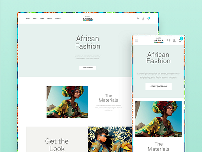 Outfit Africa – Homepage clean design ecommerce minimal mobile responsive shop ui ux web webshop website