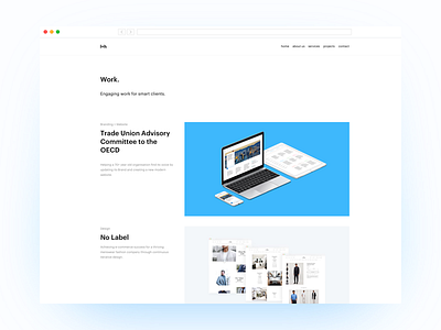 Heavyweight – Work Page clean design experience interface minimal portfolio project ui ux web website work
