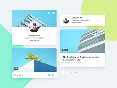 Component Based Design UI Kit card cards elements figma interface minimal sketch styleguide template ui ui elements ux