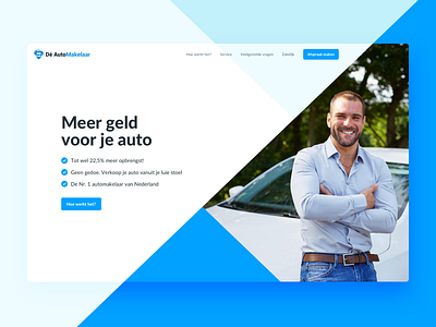 Dé Automakelaar – New Website car clean design hero home homepage interface landing landingspage minimal ui ux