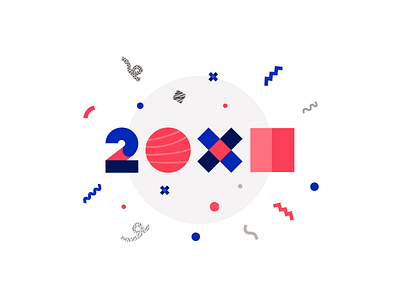 Heavyweight – 2000 Followers! 2000 2k blocks confetti followers illustration minimal thank you thanks ui ux webdesign