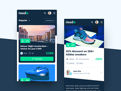 Needle – Mobile Screens app app design clean figma interface ios ios app mobile platform product design user interface web design