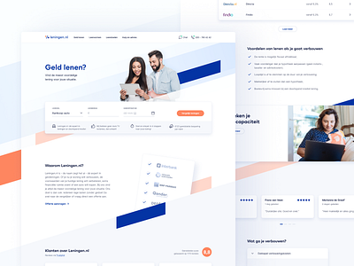 Leningen.nl – Landing Pages figma home homepage interface landing page landingpage stripes ui design web webdesign website widget