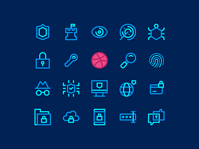 Cyber Security Icon Set cybersecurity icon icon design icon set iconography icons line security