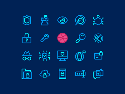 Cyber Security Icon Set