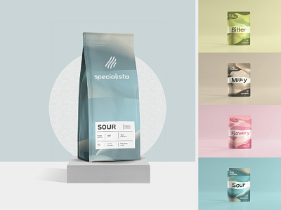 SPECIALISTA COFFEE - VISUAL BRAND IDENTITY brand idenditity branding cafe coffee design design logo drip graphic design logo mockup packaging pouch vector visual