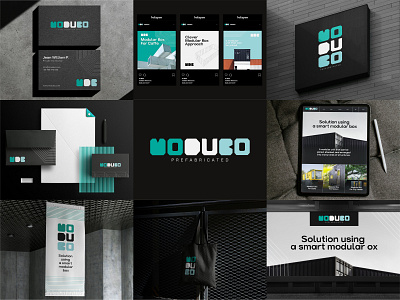 MODUBO - Modular Box Prefabricated Visual Idendity brand brand idenditity branding building construction graphic design home house identity lettermark logo logobranding logotype minimal modular monogram type typography visual wodmark