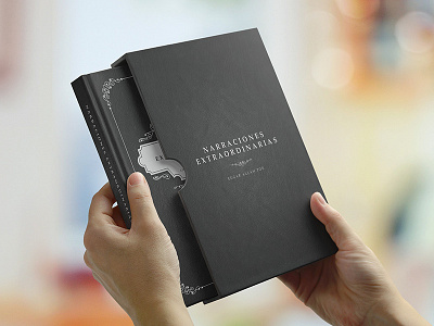 Book: Extraordinary Narrations book book design cover edgar allan poe editions editorial engraved leather
