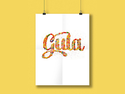 Typographic poster candy food poster sugar typography