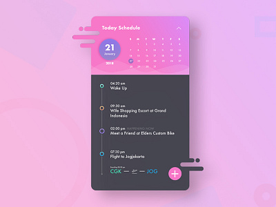 Calendar Schedule - Exploration app calendar card cards design designer flat illustration ios ui ux