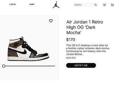 360 SHOWCASE LANDING PAGE FOR DARK MOCHA 1s airjordan black brown clean dailyui design figma landingpage nike sneakers ui webdesign webflow website white