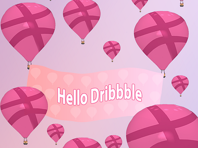 Hello, Dribbble! branding design illustration photoshop ui ux
