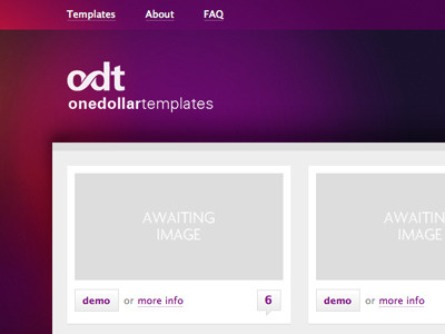 One Dollar Templates purple redesign simple web