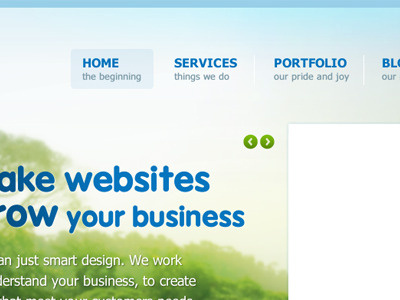 Web Agency Template blue green nature template web