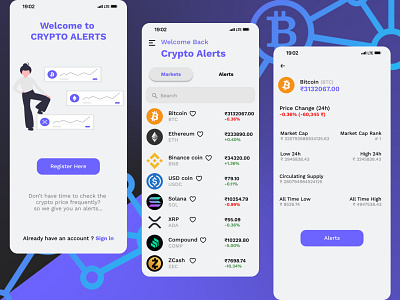 Crypto Alerts ui