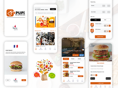 Food order app - PUPI food food app food delivery app food ui mobile app pupi food app