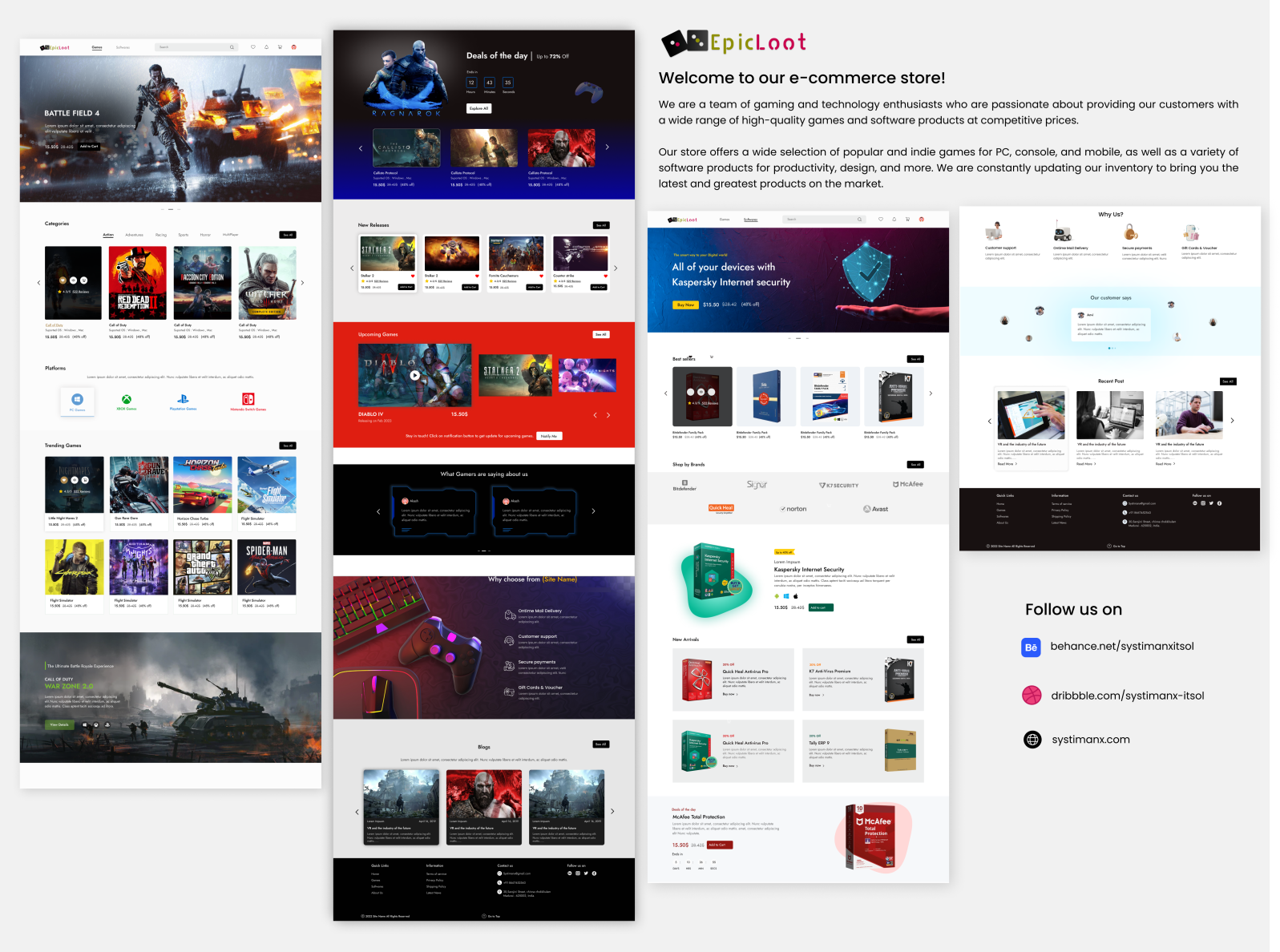 store(Games & Software) Epic Loot by SystimaNX on Dribbble