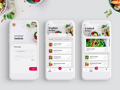 Food Recipes app design food app design food recipes food ui design mobile app design recipes design