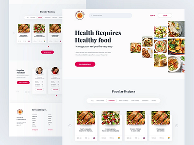 Food Recipes Landing page food recipes landing page food web page landing page recipes landing page recipes page