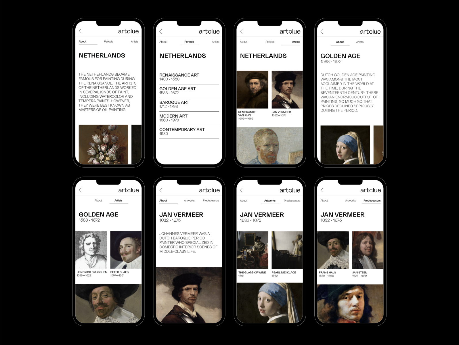 Art History App UIUX design by Kate Anto on Dribbble