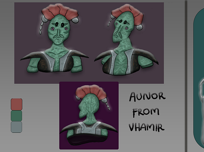 Aunor character character design illustration photoshop