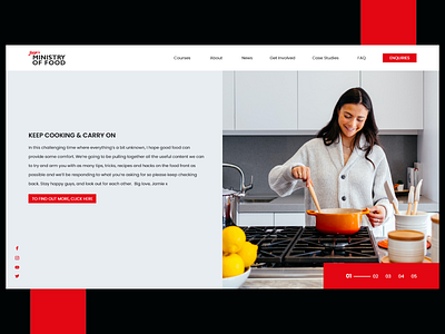 Jamie's kitchen concept design minimal redesign redesign concept redesigned ui web website