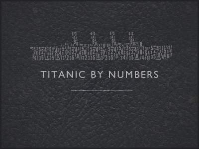 Titanic By Numbers