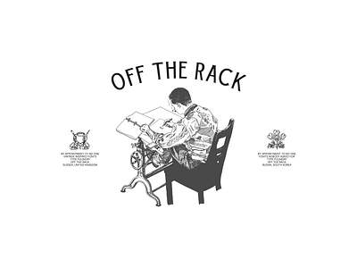 Off The Rack illustration & custom type analogue analogue art custom type hand lettered logo design responsive logo