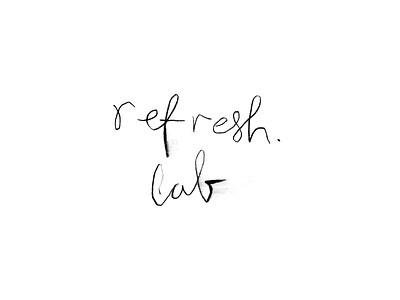 refresh.lab Logo Design analogue analogue art custom type hand lettered logo design responsive logo